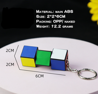 Senter LED Mini Gantungan Kunci Logo Kustom, Lampu Gantungan Kunci Magic Cube untuk Hadiah Promosi