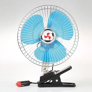 Thaicool Factory 12V/24V Radiator Air Cooling Fan Oscillating Portable Electric Car Fan Wiht Clip For Truck Rv Bus