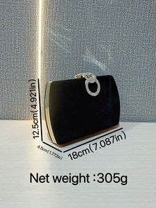 Nouveau sac de soirée transfrontalier avec boucle, pochette de dîner en velours, sac à chaîne, sac cadeau assorti au Cheongsam, en polyester Tanjing - Product Image 5