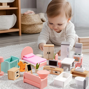 <span class=keywords><strong>Mini</strong></span> ensemble de meubles de simulation de maison de poupée personnalisé, jouets éducatifs d'apprentissage pour enfants, garçons et filles, cadeaux - Product Image 2