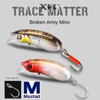 Leurre transfrontalier CC35/CC40 Minnow en forme de poisson gras, appât vivant pour eau salée, pour bar et cabillaud, avec hameçon simple puissant