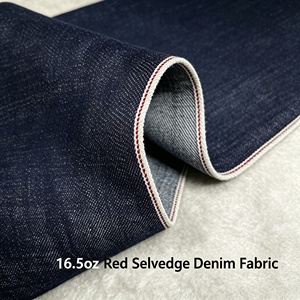 Tissu sergé en denim japonais selvedge 100 % <span class=keywords><strong>coton</strong></span> 16,5 oz, lourd, résistant au rétrécissement, style vintage brut, pour garçons et filles, vente en gros - Product Image 1