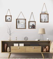 Présentoir de cubes en bois rustique, personnalisé, étagères carrées flottantes pour montage mural, 12 pièces