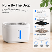 Fontaine à eau intelligente Tuya pour chat, design moderne, débit à induction 360°, écologique, en acier inoxydable, capacité 2,5 L, abreuvoir automatique d'intérieur