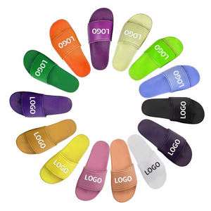 Custom Logo Men <b>Slides</b> <b>slippers</b> OEM White PVC <b>Slippers</b> for Men Sandals Fresh Color Blank Summer Footwear - Product Image 1