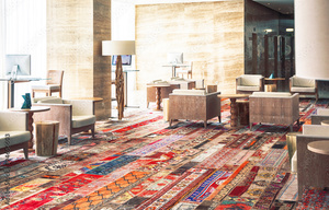 Tapis de couloir d'hôtel commercial, tapis de sol en laine et nylon robuste antidérapant de qualité hôtelière, revêtement mural à mur, Foshan - Product Image 4