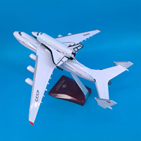 Modèle d'avion en résine moulée sous pression Antonov 225 de 30 cm avec navette spatiale Buran 1/280, ornement d'aviation avec base de présentation