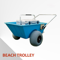 Chariot de plage pliable pour canoë et kayak, chariot de transport durable pour bateaux, remorque à roues pour sable