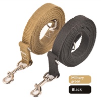 Ensemble laisse et collier en toile de coton pur, écologique, ODM OEM, pour promener les chiens, réglable, fonctionnel, durable, résistant