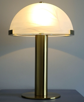 Lampe de table LED moderne de luxe en métal et verre pour salle de lecture, chambre à coucher, chevet – Haut de gamme, 220V, alimentée par batterie, lumière chaude 3000K