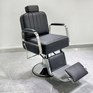 Chaise de coiffure professionnelle pour salon de beauté, chaise de barbier, chaise de salon de coiffure, chaise de barbier inclinable dorée - Product Image 5