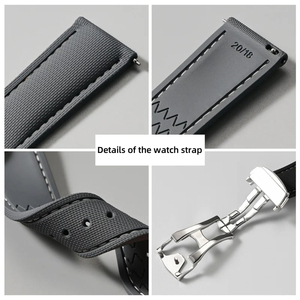 Bracelet de <span class=keywords><strong>montre</strong></span> en fluororubber en vente chaude pour Blancpain pour <span class=keywords><strong>Tissot</strong></span> Remplacer avec un design habile Boucle en métal Bracelet de <span class=keywords><strong>montre</strong></span> de luxe FKM - Product Image 3