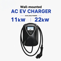 Borne de recharge murale commerciale pour véhicules électriques avec équilibrage de charge intelligent, OCPP, RFID Type B, RCD et surveillance à distance