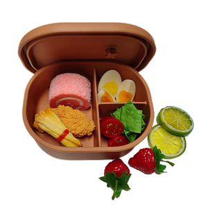 Household High Quality Top Grade Silicone Portable Professional Heatable Leak Proof <b>Lunch</b> <b>Box</b> with Lid Lock in Freshness - Product Image 1