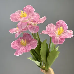 Увлажняющий тюльпан с H-122 ощущением, тюльпан, украшение для дома, свадьбы, фотографии, искусственные цветы, тюльпаны
