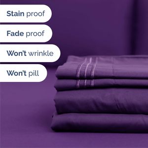 China <strong>Cheap</strong> Price Soft <strong>Sheets</strong> for Queen Size <strong>Bed</strong> 4 Pieces Hotel Luxury Iolite Easy Care Polyester Microfiber <strong>Bed</strong> <strong>Sheet</strong> Set - Product Image 3