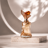 Flacon de parfum de luxe en verre transparent, design élégant, 50 ml, 100 ml, flacon vide avec vaporisateur, bouchon diffuseur estampé