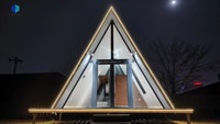 Villa Modulaire de Luxe en Acier Léger, Extensible, Étanche, avec Grande Fenêtre en Verre, Idéale pour Hôtel de Vacances