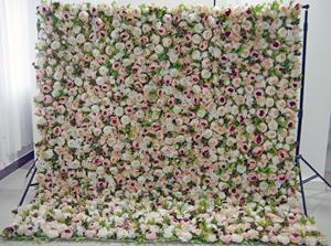 Effets 3D personnalisés mélange plante fleur tapis muraux fleurs artificielles panneau de rose murale pour mariage Yoga boutique décoration - Product Image 4