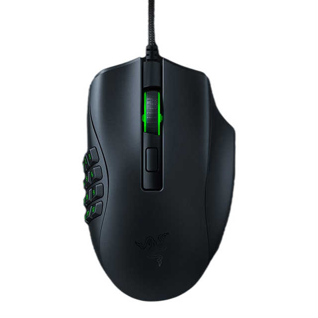 Razer Naga X Wired MMO Gaming Mouse 18K DPI Optical Sensor - 2nd-gen Razer Optical Switch - RGB Lighting - 16 Buttons