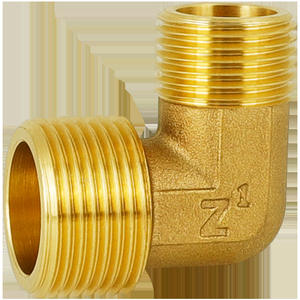 Coude réducteur à double filetage mâle en cuivre massif 4/8/6/1 pouce, connecteur à angle droit pour tuyaux solaires, tuyaux de plomberie - Product Image 2