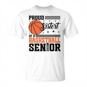T-shirt promotionnel Premium 2025 pour les sœurs fières de joueurs de basketball seniors en fin d'études - Product Image 3