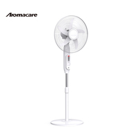Aromacare Ventilateur solaire extérieur de 16 pouces Ventilateur solaire rechargeable électrique debout Support de charge de panneau solaire