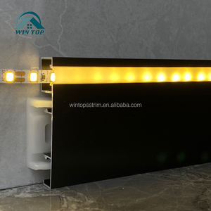 Plinthe en alliage d'aluminium montée sur le côté avec lumière LED Plinthe de <span class=keywords><strong>cuisine</strong></span> pour la chambre à coucher Plinthe d'éclairage en aluminium - Product Image 5