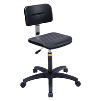 Chaise de laboratoire ergonomique moderne, tabouret ESD en mousse PU avec roulettes pivotantes réglables, dossier XBY M13 pour atelier