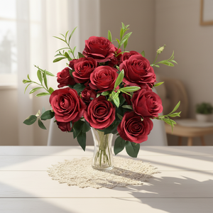 Ramo de Rosas Artificiales Realistas de Seda Hechas a Mano, Estilo Retro, 10 Cabezas, Tipo Sophie, para Decoración de Bodas, Hogar y Pared, con Tacto Real - Product Image 2