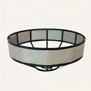 Lampada a Sospensione Industriale Retrò con Copertura <span class=keywords><strong>in</strong></span> <span class=keywords><strong>Corda</strong></span> di Canapa e Struttura <span class=keywords><strong>in</strong></span> Ferro Nero, <span class=keywords><strong>Paralume</strong></span> <span class=keywords><strong>in</strong></span> <span class=keywords><strong>Corda</strong></span> di Canapa Intrecciata - Product Image 4