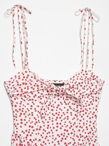 Abito Estivo da Donna Personalizzato 2026 con Stampa Floreale Vintage in Popeline, Spalline Sottili Regolabili e Corpetto Arricciato - Produzione OEM Fabbrica Cinese - Product Image 3