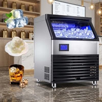Machine à glaçons commerciale avec compresseur, haute productivité, design compact pour bars et commerces de boissons