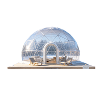 Tente dôme commerciale, igloo transparent, imperméable, pour jardin extérieur, pavillon de glamping