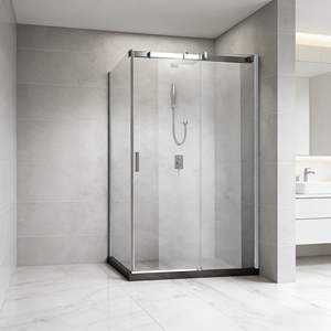 Elegante Puerta <span class=keywords><strong>de</strong></span> <span class=keywords><strong>ducha</strong></span> corrediza <span class=keywords><strong>de</strong></span> aleación <span class=keywords><strong>de</strong></span> aluminio Puerta <span class=keywords><strong>de</strong></span> baño <span class=keywords><strong>de</strong></span> vidrio templado <span class=keywords><strong>con</strong></span> panel <span class=keywords><strong>de</strong></span> vidrio fácil <span class=keywords><strong>de</strong></span> limpiar - Product Image 1