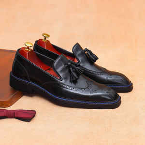 Nueva Tendencia: Zapatos de Hombre de Cuero Genuino, Cerrados, Brillantes, para Otoño, Estilo Británico, Deportivos, Casuales, Sin Cordones, Ligeros, Antideslizantes y Transpirables - Product Image 4