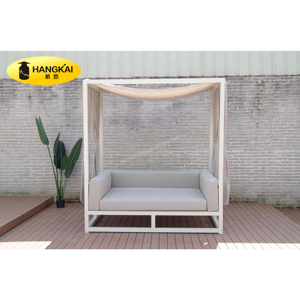 Gazebo <span class=keywords><strong>de</strong></span> <span class=keywords><strong>jardin</strong></span> en <span class=keywords><strong>aluminium</strong></span> <span class=keywords><strong>de</strong></span> haute qualité, canapé-<span class=keywords><strong>lit</strong></span> d'extérieur <span class=keywords><strong>de</strong></span> luxe avec auvent - Product Image 1