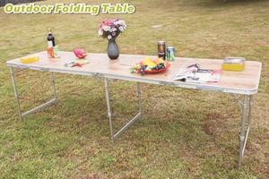 <span class=keywords><strong>Mesa</strong></span> de camping plegable de Beer <span class=keywords><strong>Pong</strong></span> de 8 pies de largo con portavasos - Product Image 2