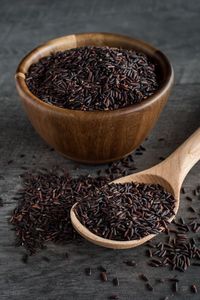 Riz noir entier naturel biologique cru non cuit, riz brun noir 100% pur, sans OGM, aliment santé, nutrition - Product Image 4