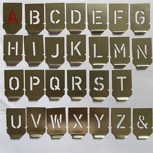 Ensemble de pochoirs à lettres de 3 pouces, modèle personnalisé, <span class=keywords><strong>peinture</strong></span> en acier inoxydable <span class=keywords><strong>sur</strong></span> le mur, toile, <span class=keywords><strong>bois</strong></span>, métal, fer - Product Image 2