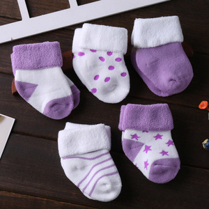 5 pcs/lots 100% coton bébé chaussettes - Product Image 6