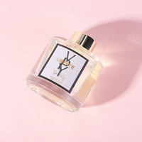 Diffuseur de parfum à bâtonnets Via Pinky LIBERTE 100ml, bouteille en verre à col doré, bâtonnets parfumés, parfum d'ambiance, ODM