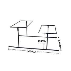 Meilleures ventes : <span class=keywords><strong>Caddie</strong></span> de buffet <span class=keywords><strong>moderne</strong></span> pliable et empilable à double niveau en fer thermolaqué pour assiettes et bols - Product Image 4