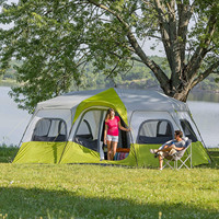 Tente de camping portable manuelle gonflable en tissu Oxford pour 8 à 12 personnes, vente en gros OEM
