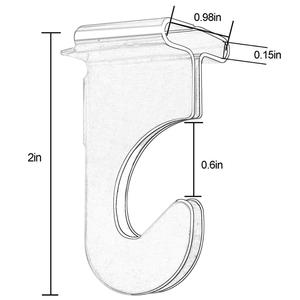 25 crochets de suspension en acier métallique robuste pour grille de <span class=keywords><strong>plafond</strong></span> suspendu en forme de T - Product Image 6