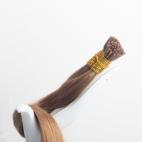 Rambut Ekstensi Manusia India Remy 100% Asli, Double Drawn, Grade 12A, Panjang 8-32 inci, Ikatan Micro I Tip Terbaik, Tanpa Proses