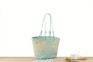 Sac fourre-tout d'été blanc pour femme, résistant, avec poignée en ruban imperméable et insert tissé mignon, idéal pour le shopping quotidien et la plage - Product Image 6