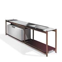 Table basse minimaliste avec étagère de rangement intégrée en pierre, design nordique de luxe, pour appartement, villa, décoration intérieure