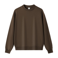 Sweat-shirt col rond en coton molletonné lourd 420g, couleur unie, pour l'hiver, fabricant de vêtements sur mesure OEM