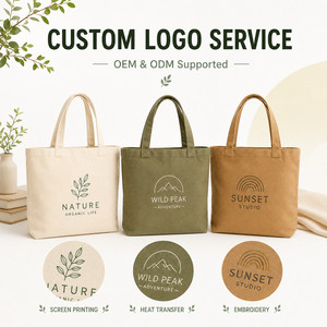 Custom Printed Cotton <b>Canvas</b> Shopper <b>Bag</b> with Reinforced Handles Snap Closure and Multiple Size Options - Product Image 6
